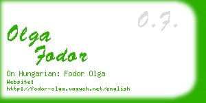 olga fodor business card